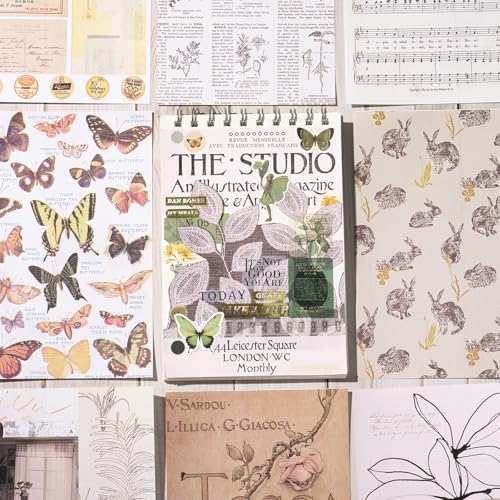 YagCu Journaling Sticker Book, Old Time Junk Journal Stickers, Vintage Scrapbooking Supplies, Pre-Cut Aesthetic Scrapbook Materials for Adults, Decorative Ephemera Bullet Planner DIY Arts Craft - Image 3