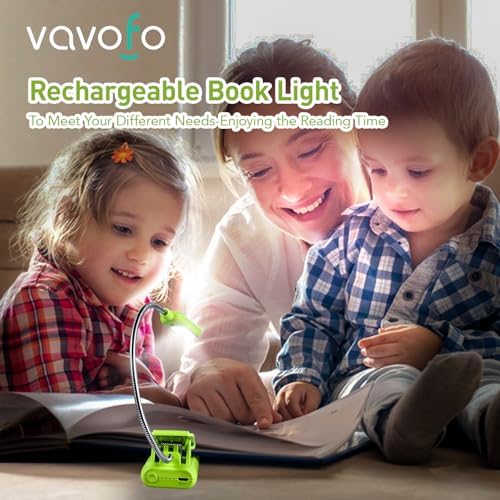 VAVOFO Rechargeable Reading Light, Clip on Book Light for Reading in Bed - Image 2
