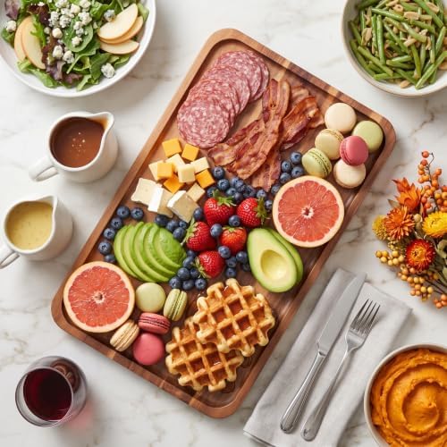 Large Wooden Tray and Platter, Large Charcuterie Boards, 16"x10" - Image 2