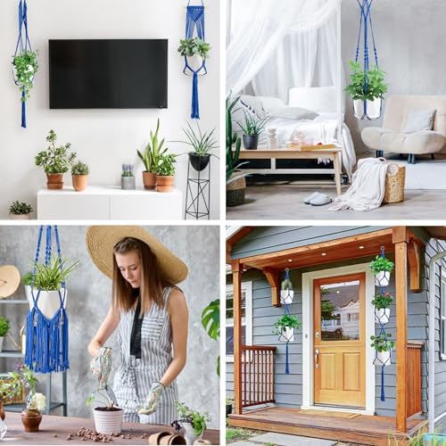 SFENNGPET Macrame Plant Hangers, 6Pack Hanging Planters for Indoor Plants - Image 5