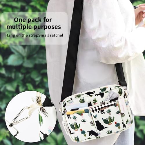 Multiple Pockets Portfolio Organizer with Zipper,Makeup Bag Pencil Pouch - Image 6