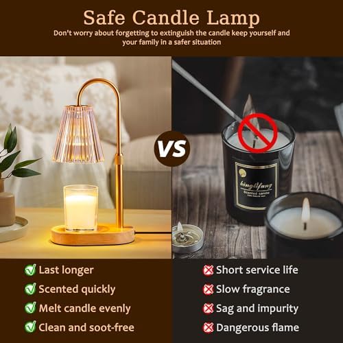 Candle Warmer Lamp with Timer - Electric Candles Wax Warmers Glass Lamps - Image 2