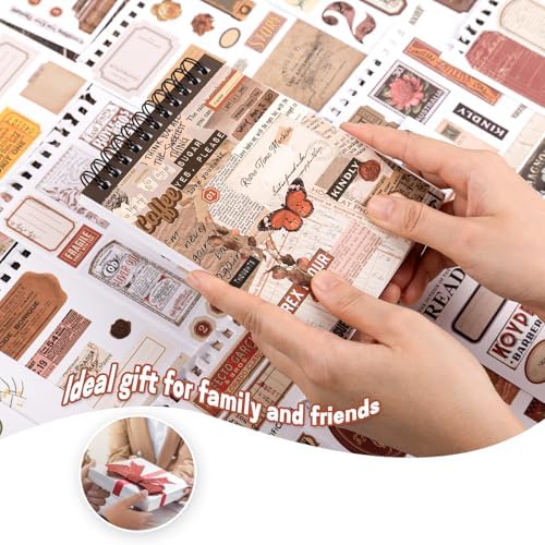 622PCS Vintage Washi Sticker Book Scrapbooking Stickers - Image 6