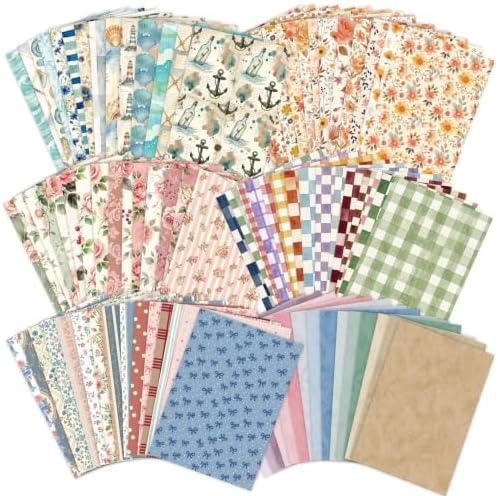 Scrapbook Paper for Journaling, 180 Sheets, 5.5 x 7.8 in by Diuhofart