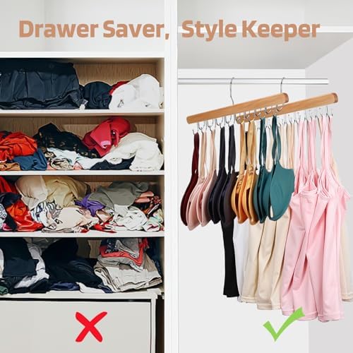 NECAMOCU 2 Pack Bra Hanger for Closet Organizer, Premium Tank Top Hangers - Image 4