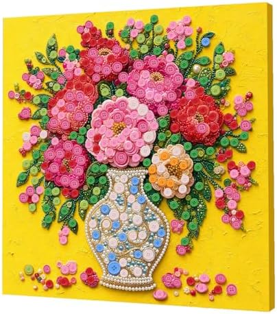 Framed Button Art Kit 11.8" DIY Mosaic Craft for Adults(Wave Dolphin) by Unknown