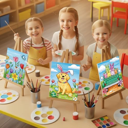 Louise Maelys Easter Pre Drawn Canvas to Paint for Kids,12 Pack - Image 5