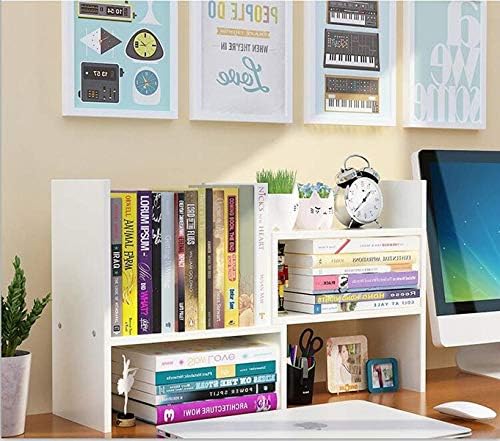 Sorfity Expandable Wood Desktop Bookshelf Desktop Organizer Office Storage Rack Wood Display Shelf - Free Style Display True Natural Stand Shelf Rack Assemble - Image 5