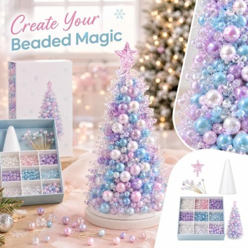 Craft Kits for Adults DIY Beaded Christmas Tree Indoor Desk Decorations Kit - Image 5