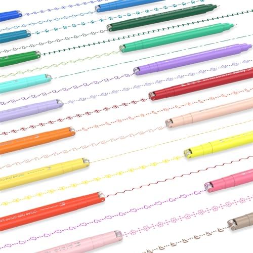 AECHY Dual Tip Curve Highlighter Pens, 18 Patterns, 18 Colors, 18 Pack - Image 3