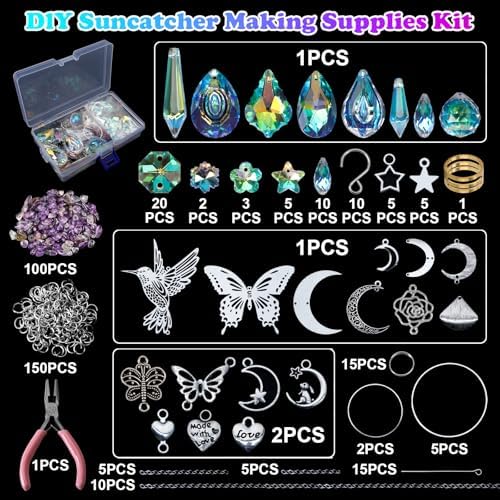 DIY Suncatchers Kit, 400pcs Sun Catchers Supplies Art and Crafts for Adults - Image 3