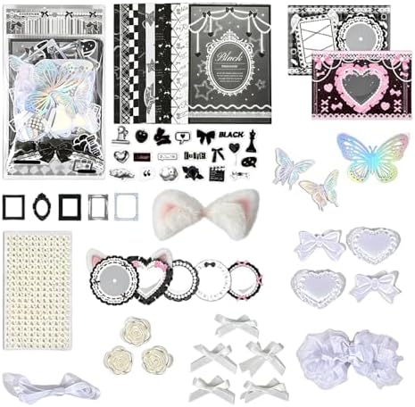 BDKMMS Scrapbooking Decoration Kit for Adults, Scrapbook Supplies & Aesthetic Journaling Accessories Set for DIY Project by Unknown