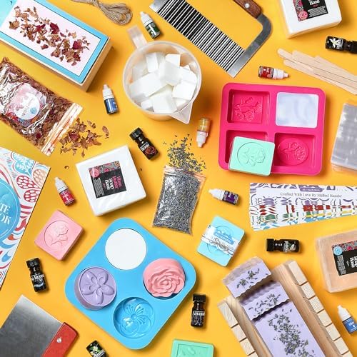 Soap Making Kit with Melt & Pour Base, Cutting Box, Molds, Fragrances - for Adults & Kids by Prime Creations. - Image 4