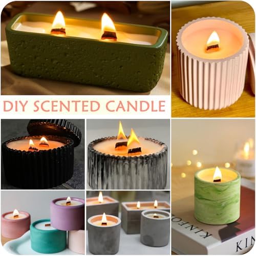 150pcs Wood Wicks for Candles Making,50pcs Wooden Candle Wicks,50pcs Wick Stickers,for Soy Wax, Beeswax, Coconut Wax - DIY Candle Making Supplies for Beginners & Professionals - Image 6