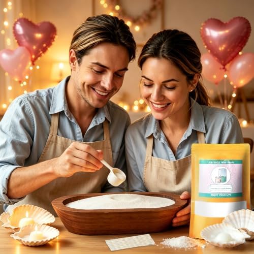 YeeQue Pearled Candle Sand with Wicks and Wooden Dough Bowl DIY Candle Making Kit: 18oz Sand Wax, 50x Cotton Wicks, 140 Hours Burn Time for Home Women Girl Birthday Gift - Image 4