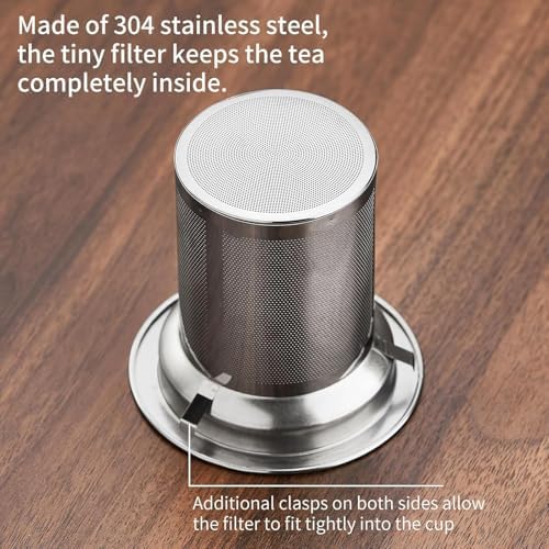 DOPUDO Glass Tea Cup with Infuser and Lid, 34oz/1000ml Large Borosilicate Teacup, Clear Mug for Loose Leaf Blooming Tea, Dishwasher Safe - Tea Maker Gift for Birthday - Image 4