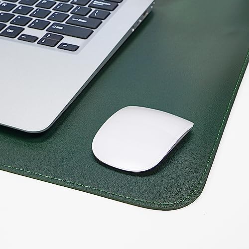 AFIING Leather Desk Pad Protector, Large Desk Mat with Natural Cork & PU Leather, Mouse Pad, Non-Slip, Waterproof Desk Writing Pad for Office and Home (Dark Green) - Image 6