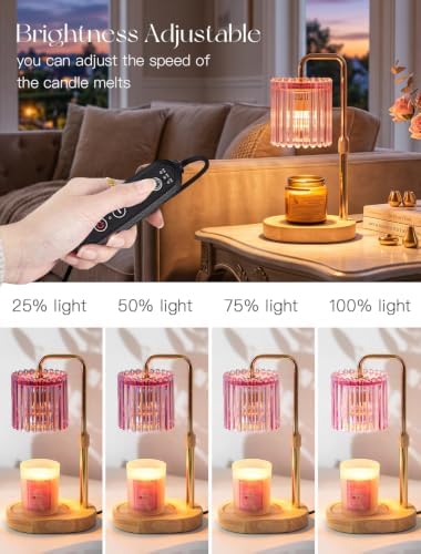 Candeldo Candle Warmer Lamp with Timer: Pink Wax Melt Warmer - Image 6