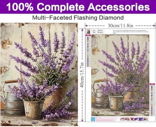 Diamond Art Kits for Adults, Flowers Diamond Art Painting Kits for Adults - Image 4
