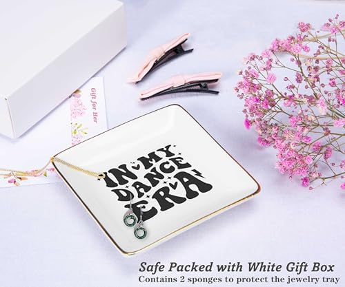 NZY In My Dance Era-Birthday Christmas Gift for Dancer,Woman,Dancing Team Gift,Dance Coach Present,Dancer Teacher Present,Ceramic Jewelry Tray Trinket Holder Ring Dish - Image 2