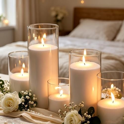 1.1LB Candle Sand- White Candle Beads and Wicks, Jasmine Scented Pearled Candle Wax for DIY Making, Refillable Non-Toxic for DIY Customized,Gifts Home Decoration Wedding Party by Ljaglui