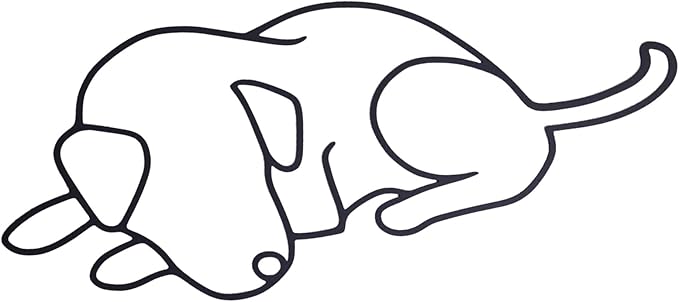 TYLCC Black Metal Dog Wall Decor Minimalist Abstract Dog Wall Art Line Drawing Art for Living Room Bedroom Decorations (Sleeping)