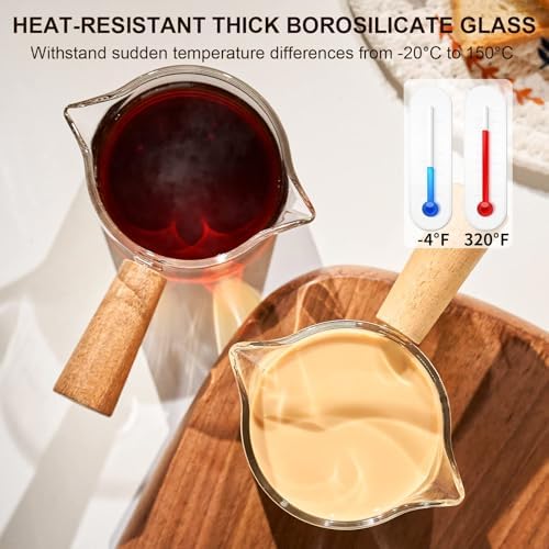 PARACITY Espresso Measuring Cup with Handle, 3.5 oz Double-Spout Glass - Image 5