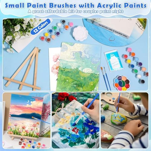 6 Pack Paint and Sip Kit for Adults Girls Night, 8x10In Canvas Painting Kit - Image 4