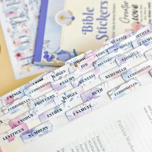 320 Pcs Bible Tabs with Christian Stickers - Laminated Large Print Book Index Tabs for Easy Navigation, Bible Study Supplies, Christian Gifts for Women - Image 3