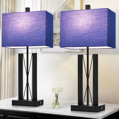Lolikit 25" Table Lamps for Living Room Set of 2, Bedside Lamps for Bedroom - Image 7