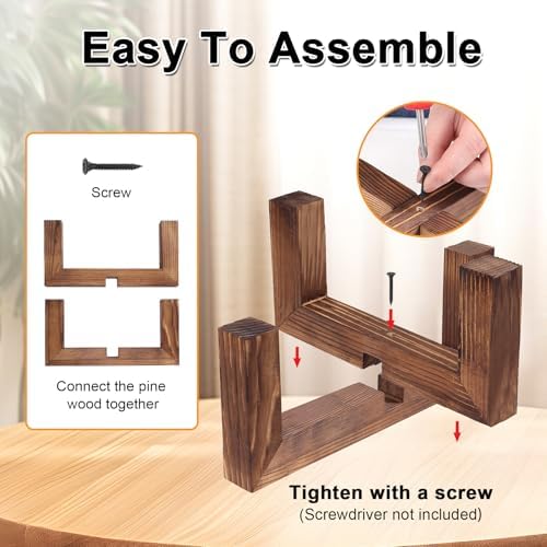 Vigordream Plant Stand, Indoor/Outdoor Wood Plant Holder, Flower Pot Stand - Image 6