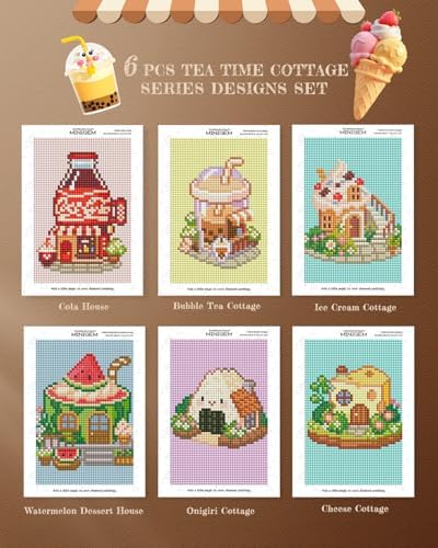 forever young Tea Time Cottage Small Diamond Art Kits, 5x7 Inch Canvas - Image 3