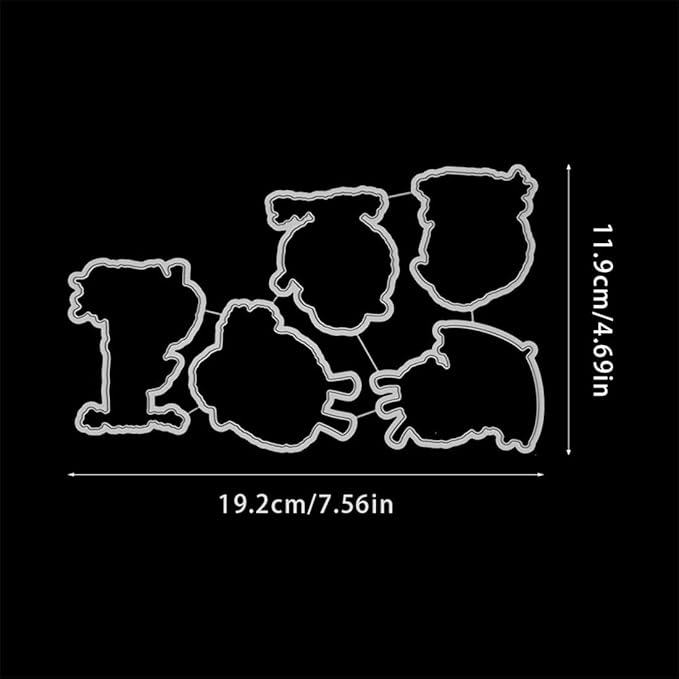 Sheep Eating Grass Stamps and Cutting Dies for Card Making DIY Transparent Silicone Clear Stamp and Metal Die Cuts Sets for Scrapbooking Paper Greeting Cards Decor Seals Craft Supplies