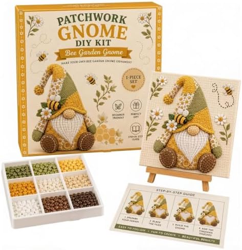Gnome Mosaic Art Kit, DIY Craft Set for Adults, Cottagecore Desk Decor by Unknown