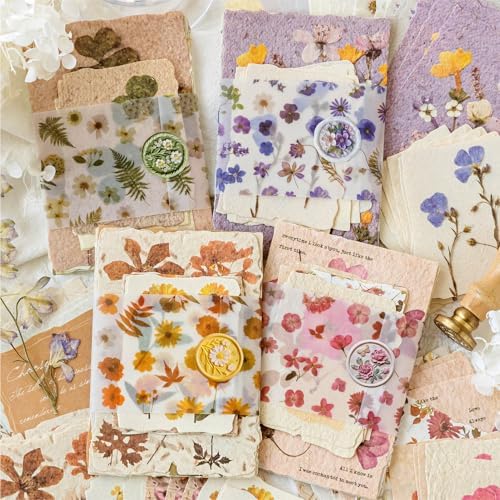 120 Pcs Floral Textured Scrapbook Paper, Embossed Rice Paper for Decoupage - Image 2