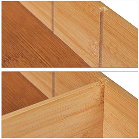 Relaxdays Desk Organiser, 3, Office Utensils, Bamboo Shelf, Drawer Box, HBT 26 x 30 x 31 cm, Natural, 1 Item - Image 6