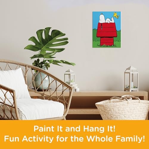 Aquarius Peanuts Snoopy Paint by Numbers Kit, 8.5 x 11 Mini Canvas Art by Number Set for Adults and Kids, Officially Licensed - Image 5