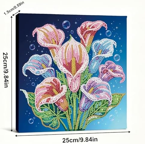 Xylzzuit Pearl Painting Kit with Frame All Inclusive 9.84x9.84IN DIY Gemstone Diamond Art Craft Supplies for Adults Beginners Craft Lovers Living Room Wall Desktop Decor Gift (Flower) - Image 6