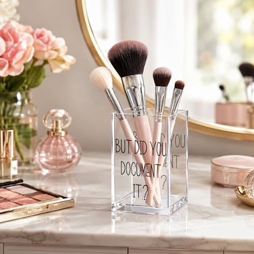 Funny Acrylic Pen Holder Cup, “But Did You Document It” Office Desk Decor, Pencil Holder Organizer, Sarcastic Coworker Gift, Office Desk Accessories for Women Men - Image 2