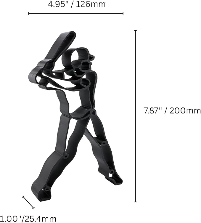 Nexus Box Baseball Sculpture – Minimalist Decorative Accent for Baseball Fans & Modern Home Decor | Collectible Sports Art Design (Baseball Batting Stance Matte Black)