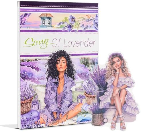 Snycler Sticker Book - 20 Sheets Vintage PET Stickers for Scrapbooking, Junk Journaling, Ephemera, and Decorative Crafts-Song of Lavender by Snycler