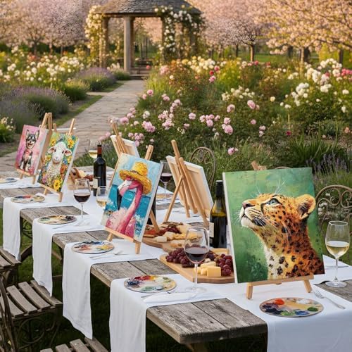 Sherr 12 Pcs Pre Drawn Canvas for Adults,Cute Animals,8 x 10 Inch - Image 6