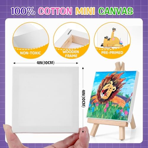 ESRICH 30 Set Canvas Painting Kit, Mini Acrylic Paint Set - Image 4