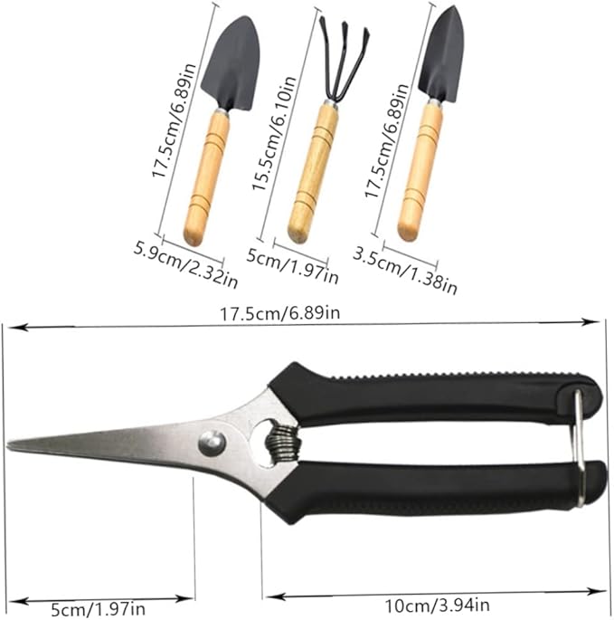 Mini Garden Tool Set, 9Pcs Transplanting Tools for Indoor & Outdoor Plant Care