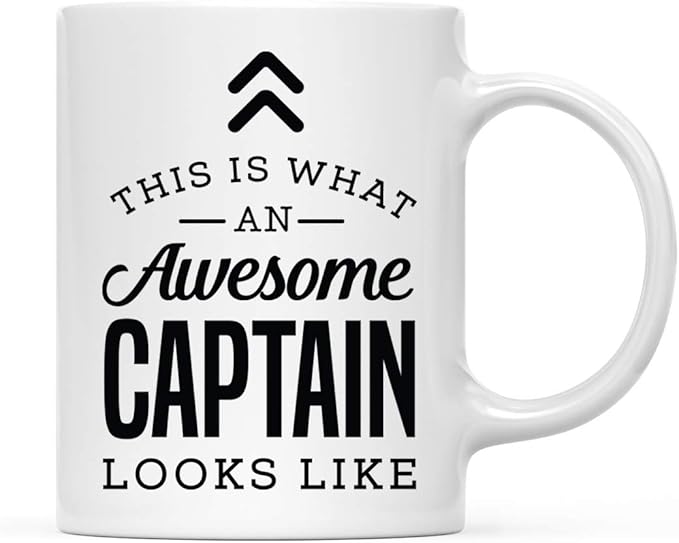 Andaz Press 11oz. Ceramic Coffee Tea Mug Thank You Gift, This is What an Awesome Captain Looks Like, 1-Pack, Birthday Christmas Gift Ideas Coworker Him Her, Includes Gift Box