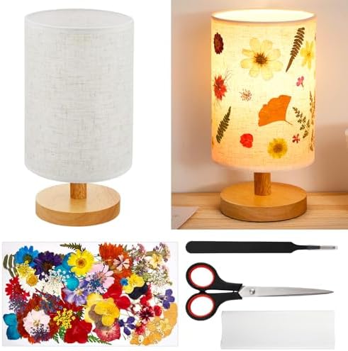 Hortsun Pressed Flower Vintage Table Lamp,DIY Style by Hortsun