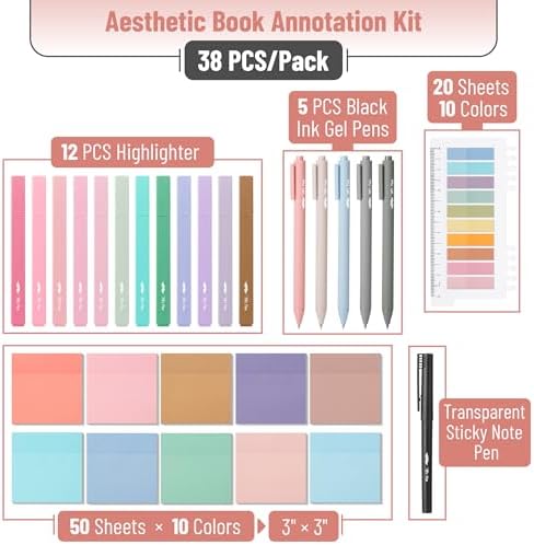 Mr. Pen- Aesthetic Book Annotation Kit, 38 pcs - Image 2