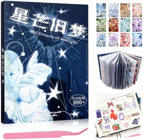 990Pcs Japanese Sticker Book for Journaling Adult, Cute Scrapbook Stickers by Tmtains
