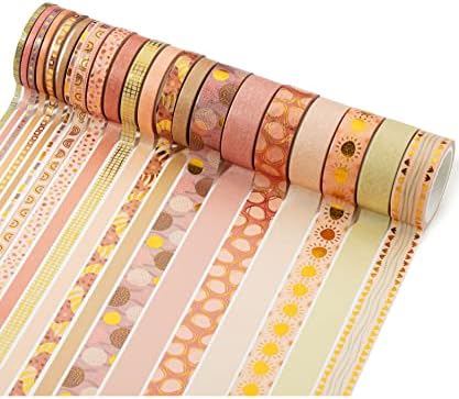 Mr. Pen- Washi Tape Set, 21 Rolls, Assorted Sizes, Boho Design by MrPen