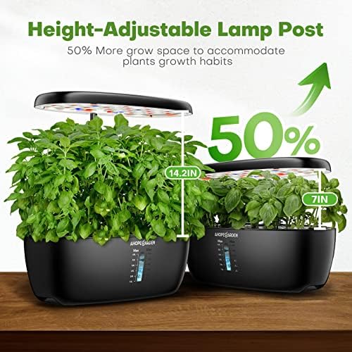 Ahopegarden Hydroponics Growing System: 12 Pods Indoor Herb Garden with LED - Image 3